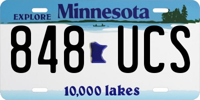MN license plate 848UCS