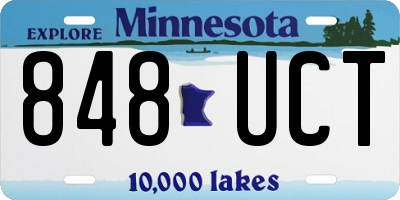 MN license plate 848UCT