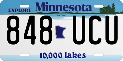 MN license plate 848UCU