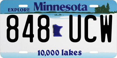 MN license plate 848UCW