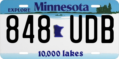 MN license plate 848UDB
