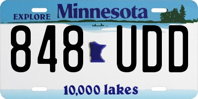 MN license plate 848UDD