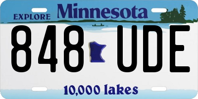 MN license plate 848UDE