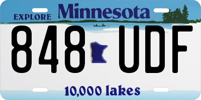 MN license plate 848UDF