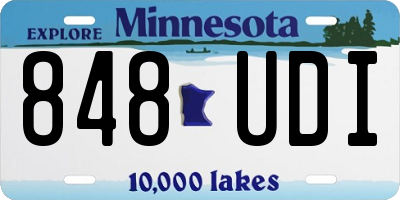 MN license plate 848UDI