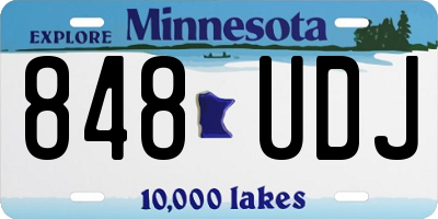 MN license plate 848UDJ