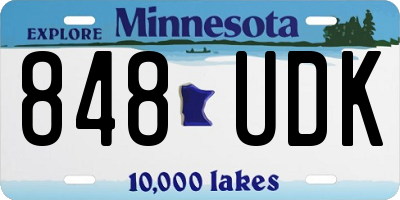 MN license plate 848UDK