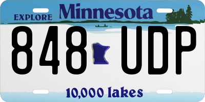 MN license plate 848UDP