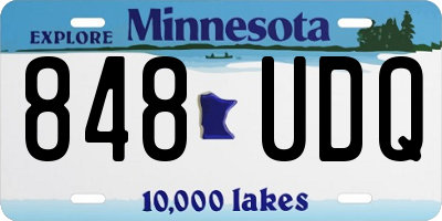 MN license plate 848UDQ