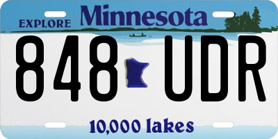 MN license plate 848UDR