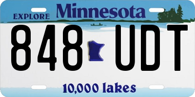 MN license plate 848UDT