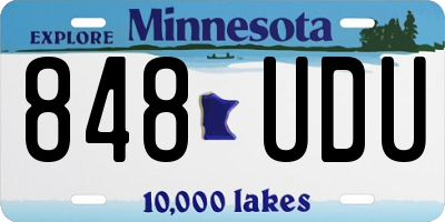 MN license plate 848UDU