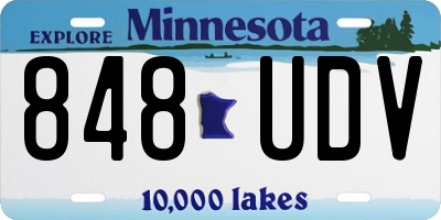 MN license plate 848UDV
