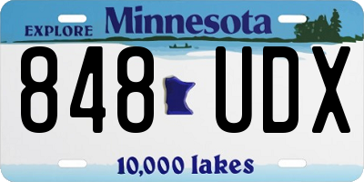 MN license plate 848UDX