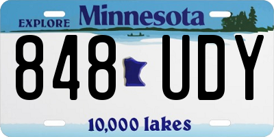 MN license plate 848UDY