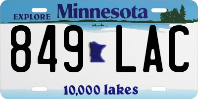 MN license plate 849LAC