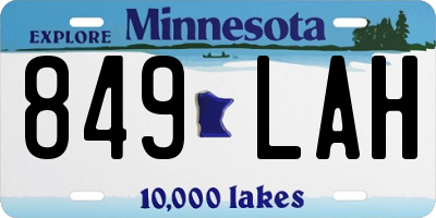 MN license plate 849LAH