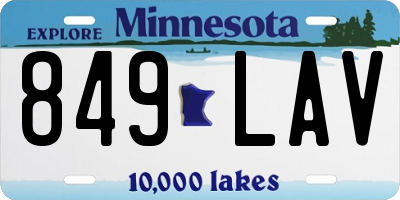 MN license plate 849LAV