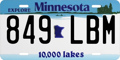 MN license plate 849LBM