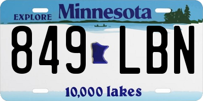 MN license plate 849LBN
