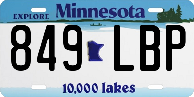 MN license plate 849LBP