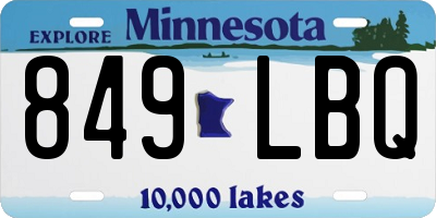 MN license plate 849LBQ