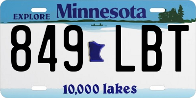 MN license plate 849LBT