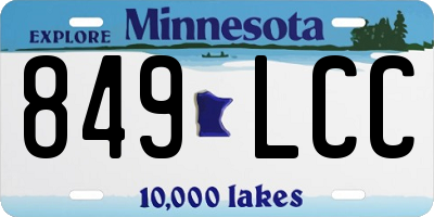 MN license plate 849LCC