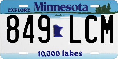 MN license plate 849LCM