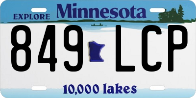 MN license plate 849LCP