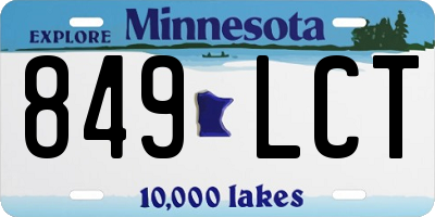 MN license plate 849LCT
