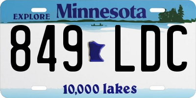 MN license plate 849LDC