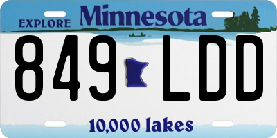 MN license plate 849LDD