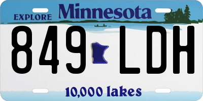 MN license plate 849LDH