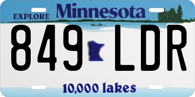 MN license plate 849LDR