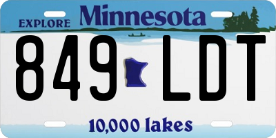 MN license plate 849LDT