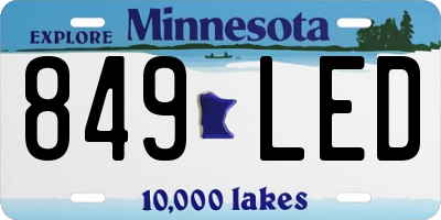 MN license plate 849LED