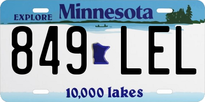 MN license plate 849LEL
