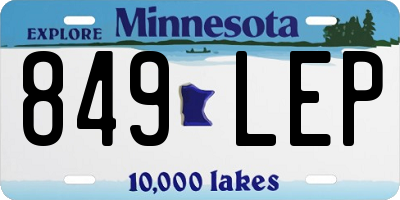 MN license plate 849LEP