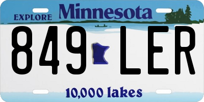 MN license plate 849LER