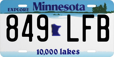 MN license plate 849LFB