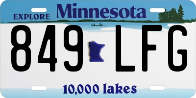MN license plate 849LFG