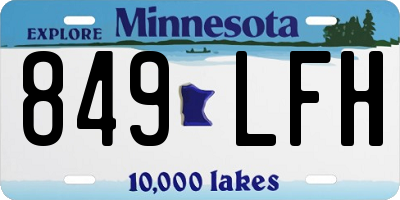 MN license plate 849LFH