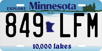 MN license plate 849LFM