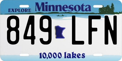 MN license plate 849LFN