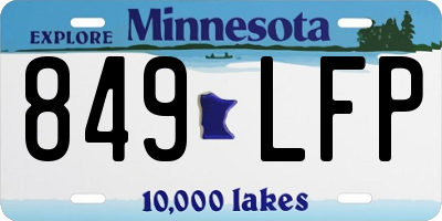 MN license plate 849LFP