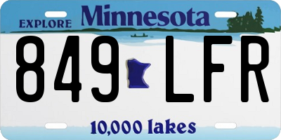 MN license plate 849LFR