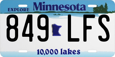 MN license plate 849LFS