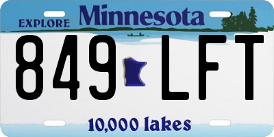 MN license plate 849LFT