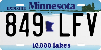 MN license plate 849LFV